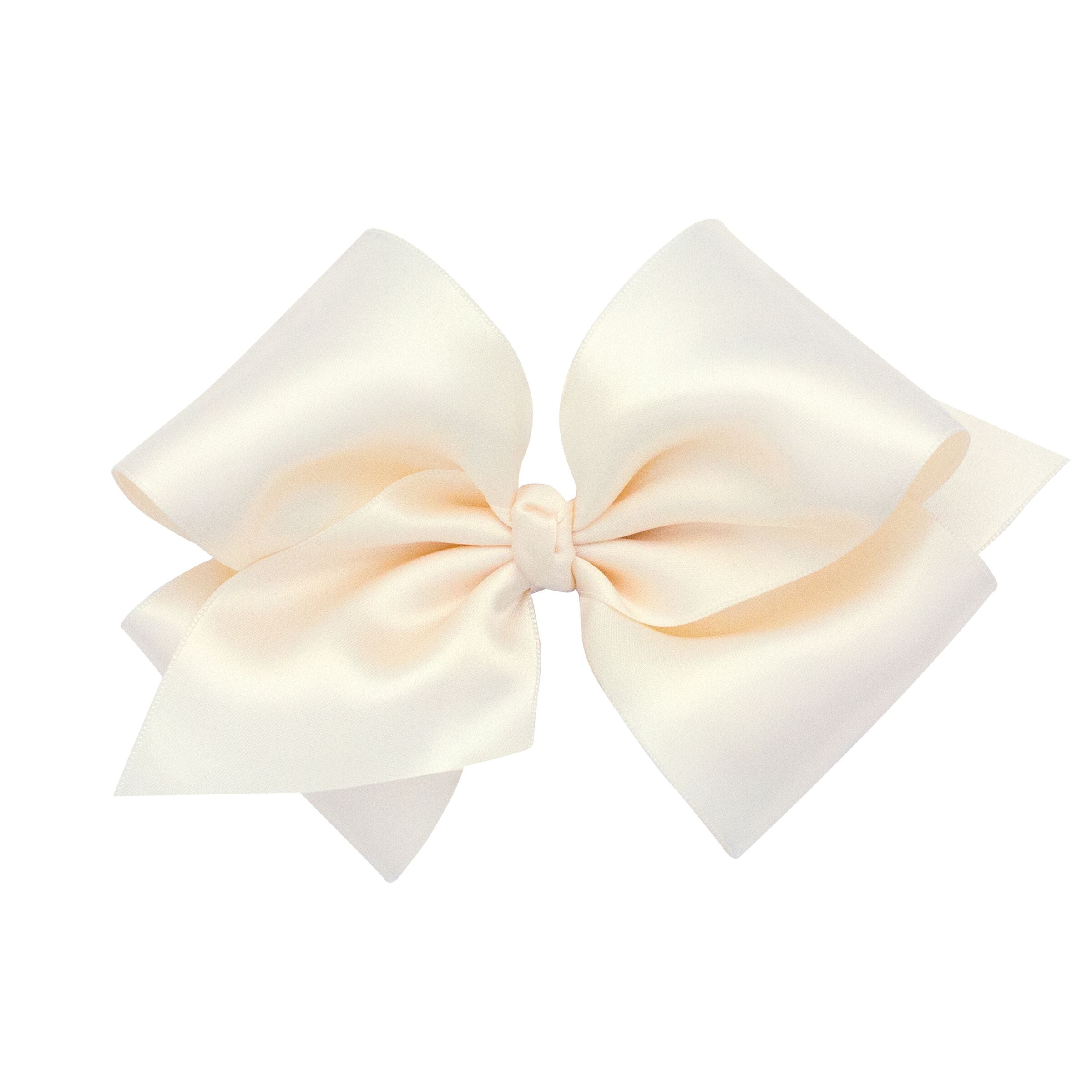 Wee Ones Satin Ecru Bow - Born Childrens Boutique