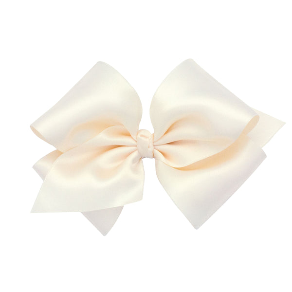 Wee Ones Satin Ecru Bow - Born Childrens Boutique