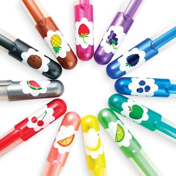 Yummy Yummy Scented Colored Glitter Gel Pens Set of 12 - Born Childrens Boutique