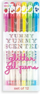Yummy Yummy Scented Colored Glitter Gel Pens Set of 12 - Born Childrens Boutique