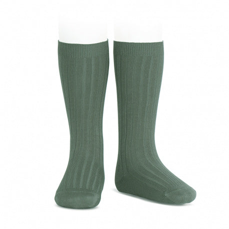 Ribbed Knee Socks (Mint Green) - Born Childrens Boutique