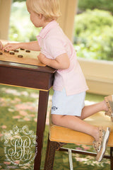Shelton Shorts Breakers Blue Seersucker With Breakers Blue Stork - Born Childrens Boutique