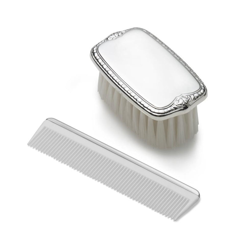 Boys Pewter Comb and Brush Set - Born Childrens Boutique