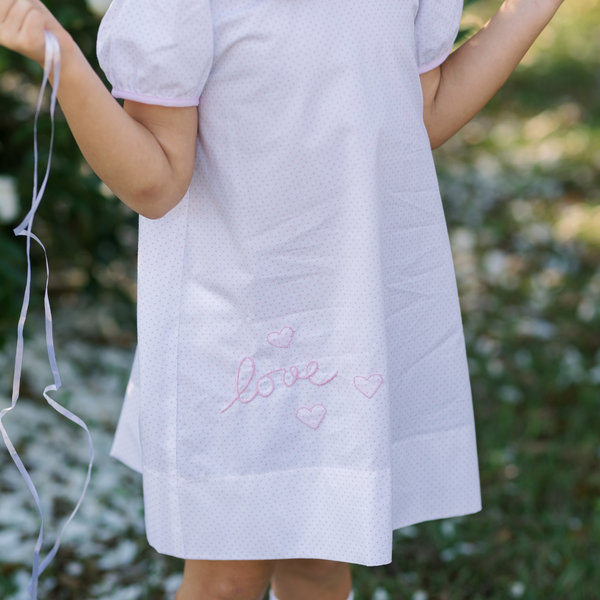 Legacy Dress - Pink Bitty Dot - Born Childrens Boutique