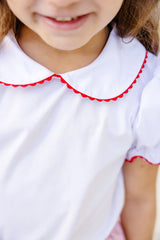 Maude's Peter Pan Collar Shirt (Short Sleeve Woven) - Born Childrens Boutique