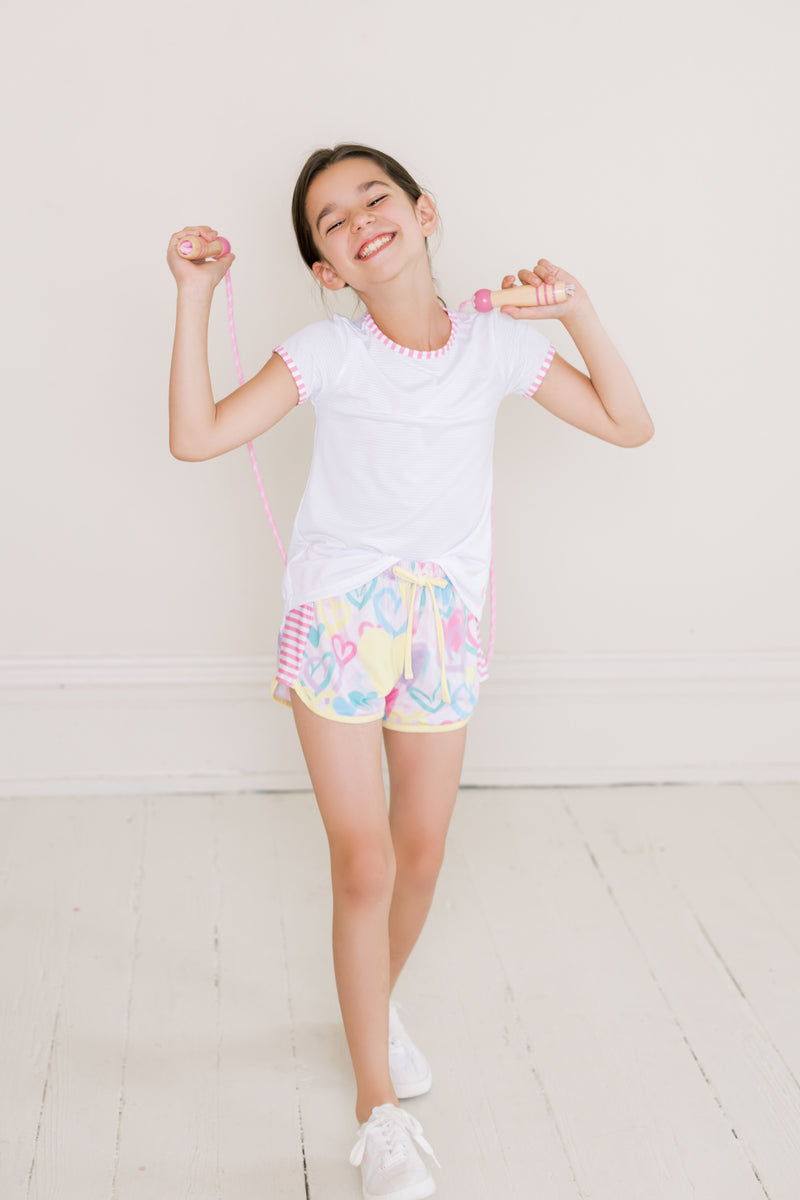 Pre-Order Set Athleisure Annie Short - Heart - Born Childrens Boutique