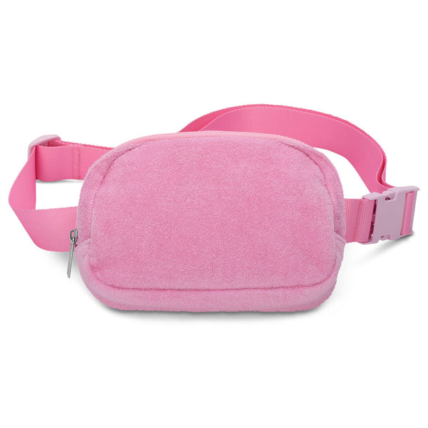810-1835 Pink Terry Belt Bag - Born Childrens Boutique