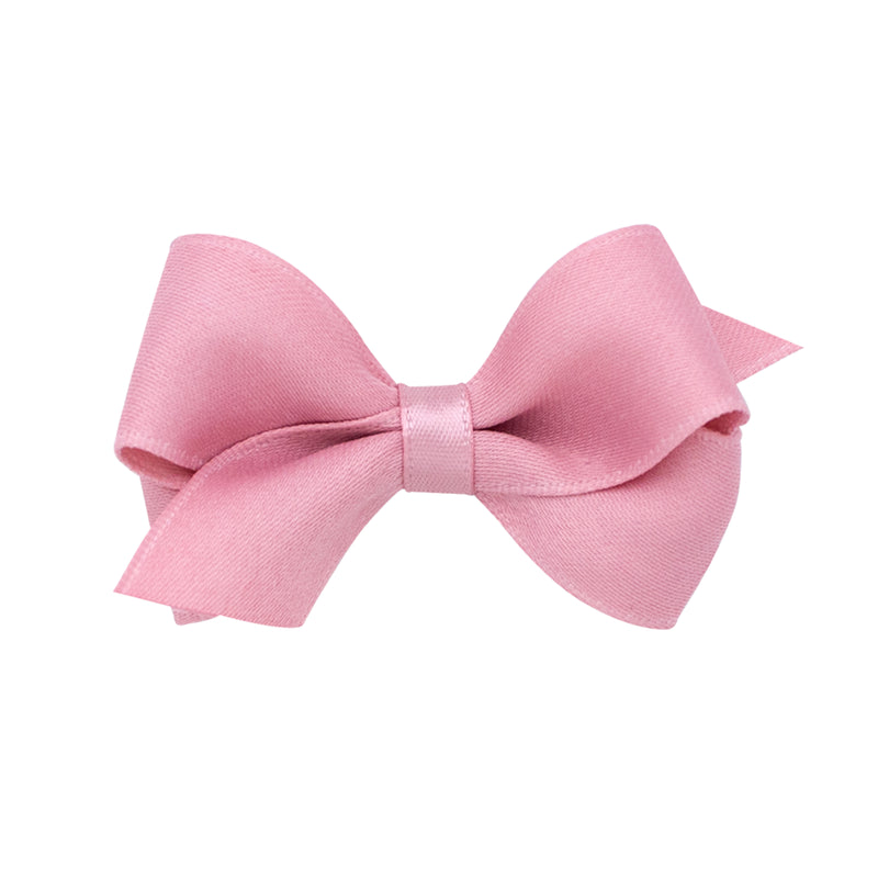 Wee Ones Rose Matte Satin Bow - Born Childrens Boutique