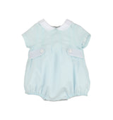 Luli and Me Boy Bubble Smock Tabs, Blue - Born Childrens Boutique