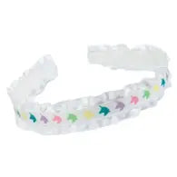 Ruffle Pastel Unicorn Ribbon Headband - Born Childrens Boutique