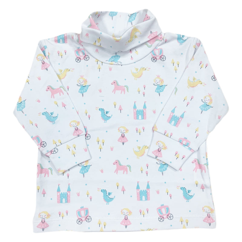 Princess Print Turtleneck - Born Childrens Boutique