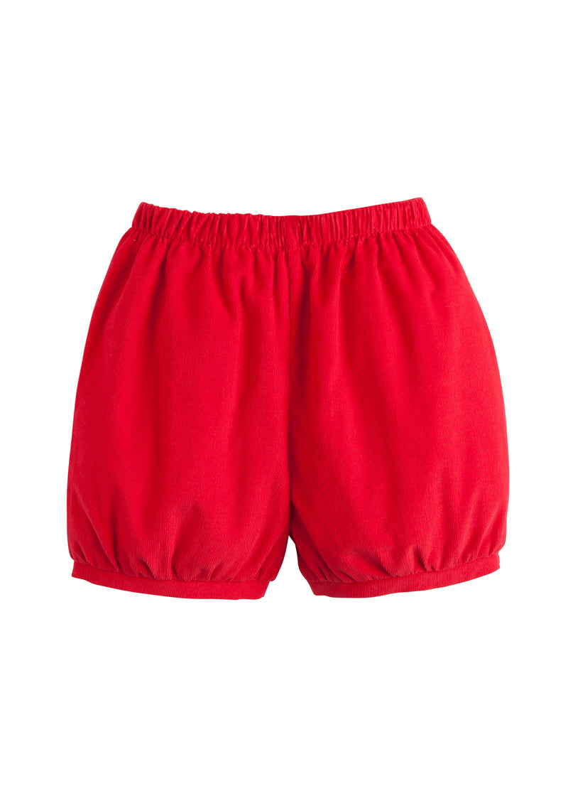 Little English Banded Shorts - Red - Born Childrens Boutique