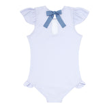 Pre-Order Bay Lavender Cap Sleeve Rashguard One Piece - Born Childrens Boutique