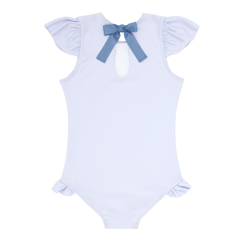 Pre-Order Bay Lavender Cap Sleeve Rashguard One Piece - Born Childrens Boutique
