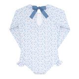 Pre-Order Briland Blue Botanic Rashguard One Piece - Born Childrens Boutique