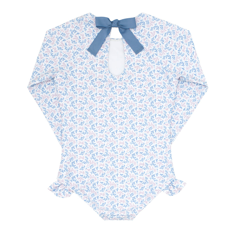Pre-Order Briland Blue Botanic Rashguard One Piece - Born Childrens Boutique
