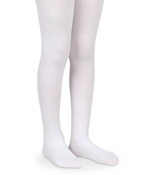 Jefferies Seamless White Microfiber Tights - Born Childrens Boutique