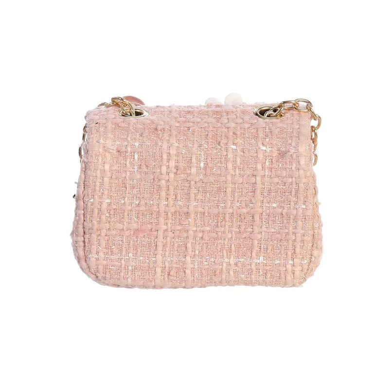 Pink Mini Tweed Purse - Born Childrens Boutique