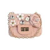 Pink Mini Tweed Purse - Born Childrens Boutique