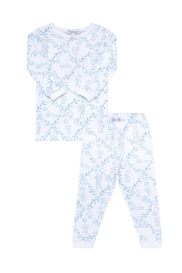 Blue Bears Trellace Pajamas - Born Childrens Boutique