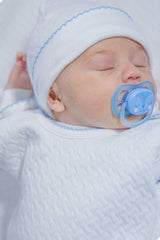 Basket Weave Sack Blue - Born Childrens Boutique