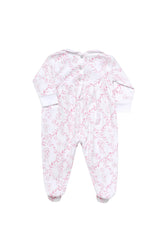 Pink Bears Trellace Smocked Footie - Born Childrens Boutique