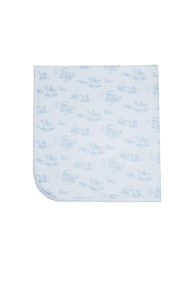 Blue Toile Blanket - Born Childrens Boutique