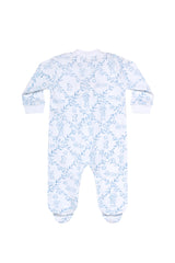 Blue Bears Trellace Zipper Footie - Born Childrens Boutique