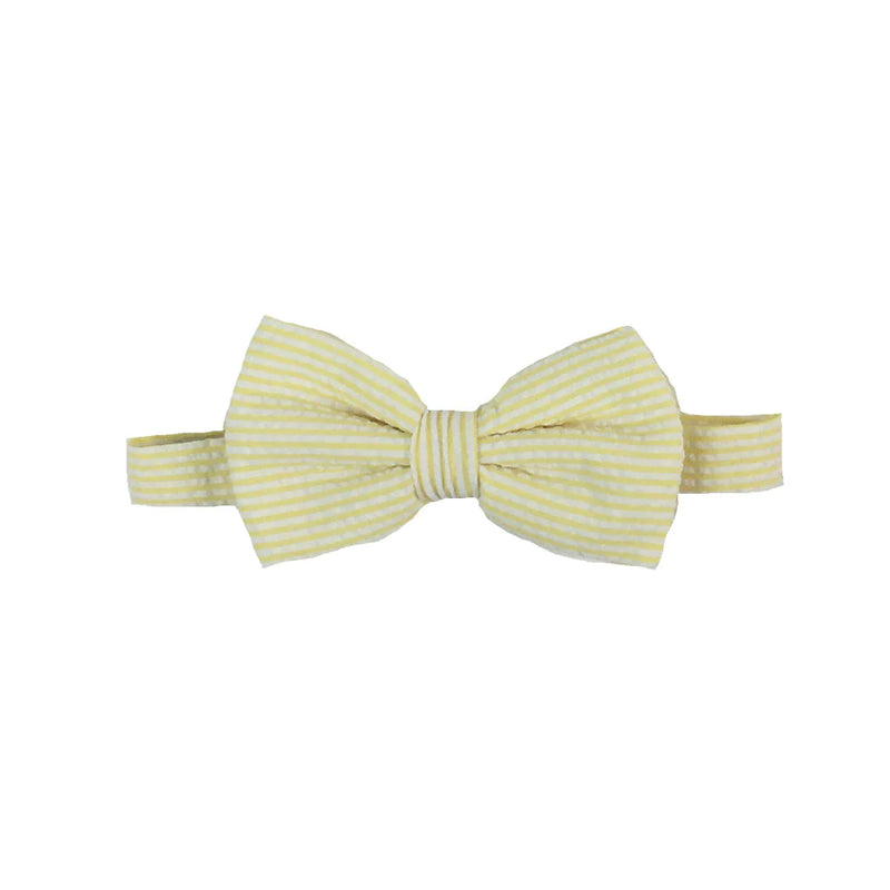 Baylor Bow Tie Seaside Sunny Yellow Seersucker - Born Childrens Boutique