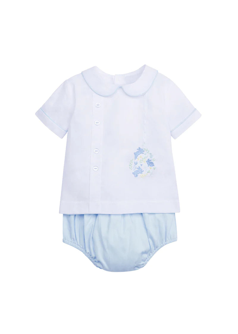 Bunnies Diaper Set Light Blue - Born Childrens Boutique