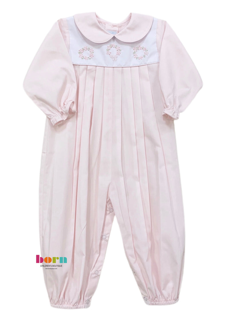 Auraluz Pink Long Sleeve Bubble with Wreaths 