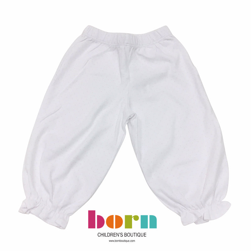 Girl Bloomer Pants Light Pink Dot - Born Childrens Boutique