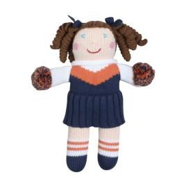 Navy and Orange Cheerleader Doll 12 inches - Born Childrens Boutique