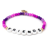 Charm It! Gold Friends Stretch Bead Bracelet - Born Childrens Boutique