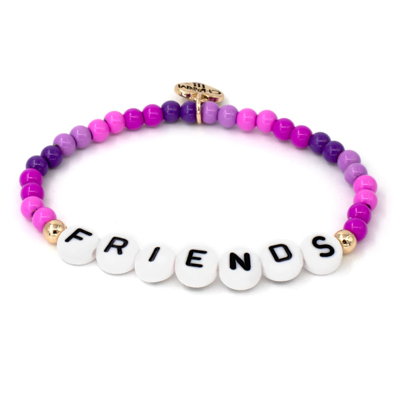 Charm It! Gold Friends Stretch Bead Bracelet - Born Childrens Boutique