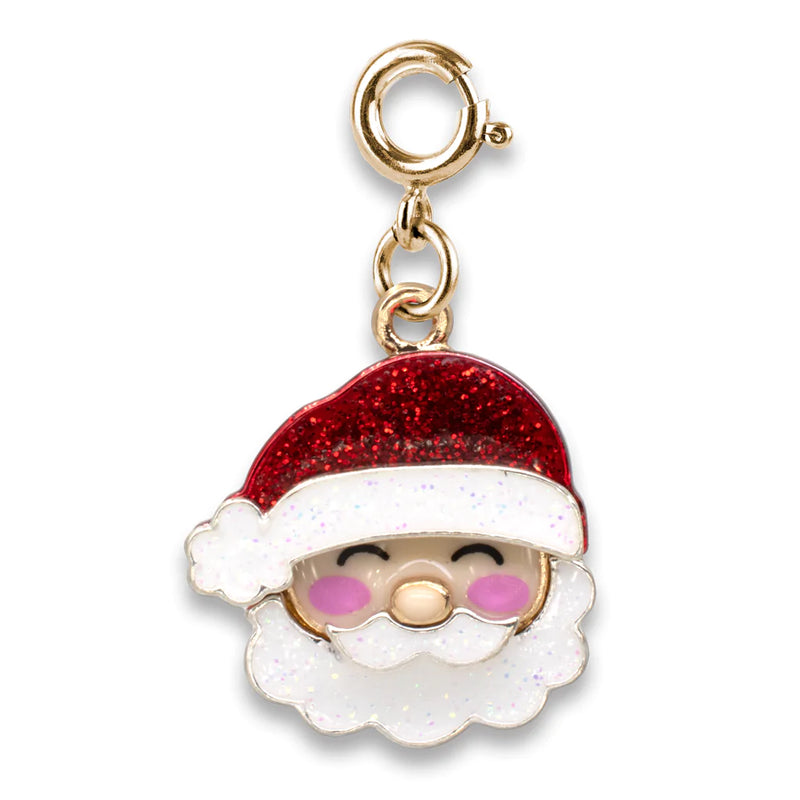 Charm It!, Gold Glitter Santa Charm - Born Childrens Boutique