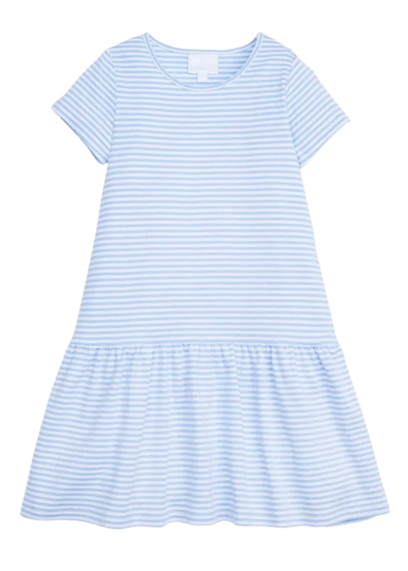 Chanel T-Shirt Dress - Light Blue Stripe - Born Childrens Boutique