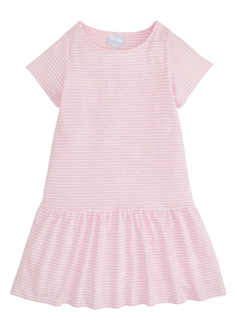 Chanel T-Shirt Dress - Light Pink Stripe - Born Childrens Boutique