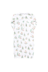 Christmas Toile Smocked Gown - Born Childrens Boutique