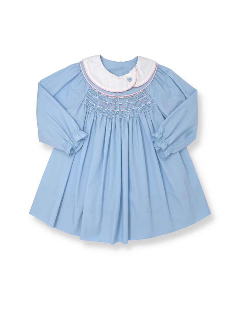 Pre-Order Courtney Dress - Blue - Born Childrens Boutique