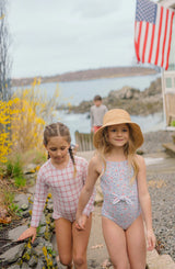 Pre-Order Tie Front One Piece Capeside Vineyard - Born Childrens Boutique