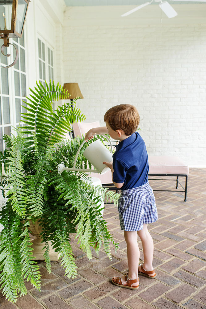 Prim and Proper Polo Nantucket Navy With Worth Avenue White Stork - Born Childrens Boutique