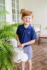 Prim and Proper Polo Nantucket Navy With Worth Avenue White Stork - Born Childrens Boutique