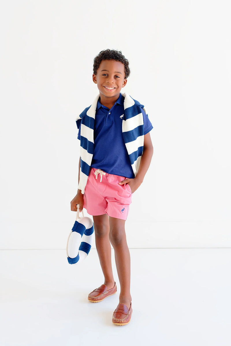 Shelton Shorts - Twill Nantucket Red/Nantucket Navy - Born Childrens Boutique