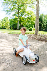 Shelton Shorts Breakers Blue Seersucker With Breakers Blue Stork - Born Childrens Boutique