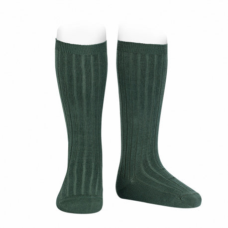 Ribbed Knee Socks (Hunter Green) - Born Childrens Boutique