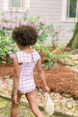 Pre-Order Sailor One Piece Red Windowpane Plaid - Born Childrens Boutique