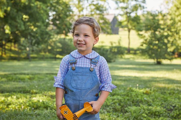 Essential Overall Stormy Blue Corduroy - Born Childrens Boutique