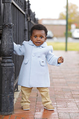 Pre-order 3254 Southern Weight Coat, Light Blue - Born Childrens Boutique