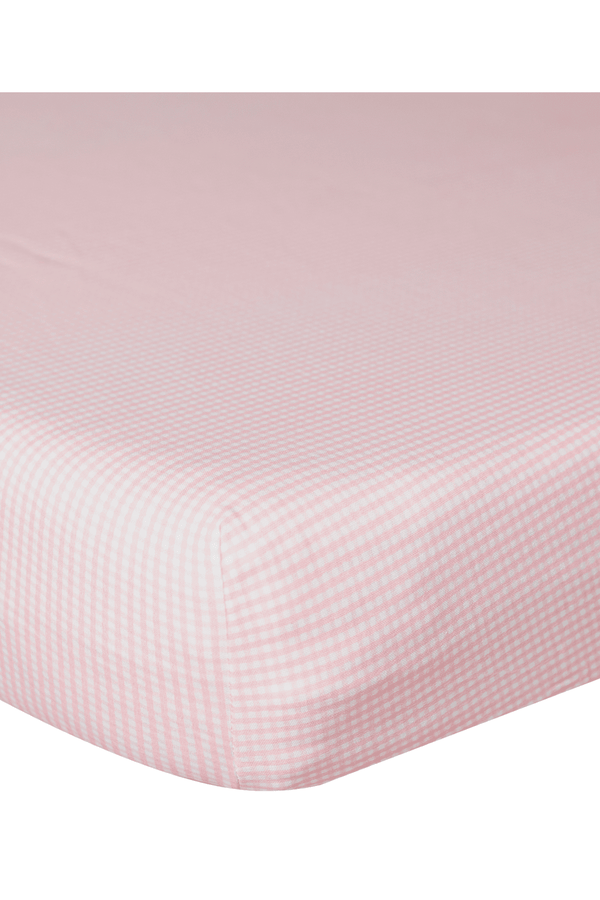 Pink Gingham Baby Crib Sheets - Born Childrens Boutique